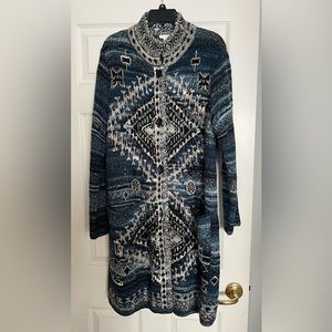 J Jill Sweater Coat Size L NWOT